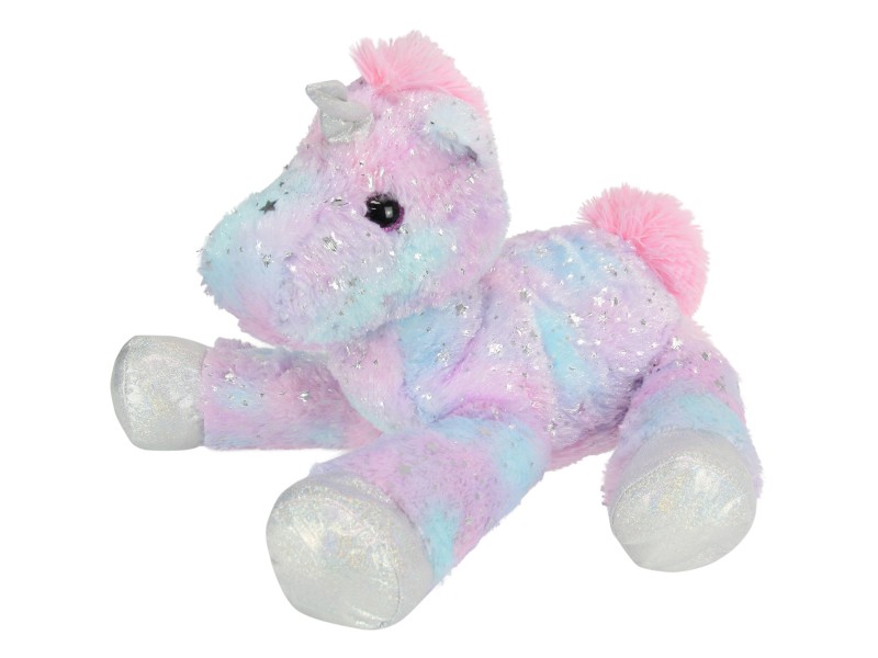 Multi Coloured Pastel Plush Unicorn with Glitter Design