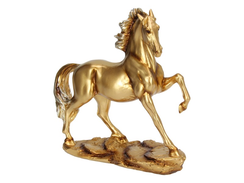 Shining Gold Horse on Base