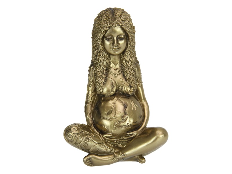 Gold Mother Earth Figurine