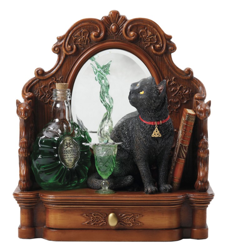 Absinthe Cat Figurine by Lisa Parker (Gift Box) Licensed