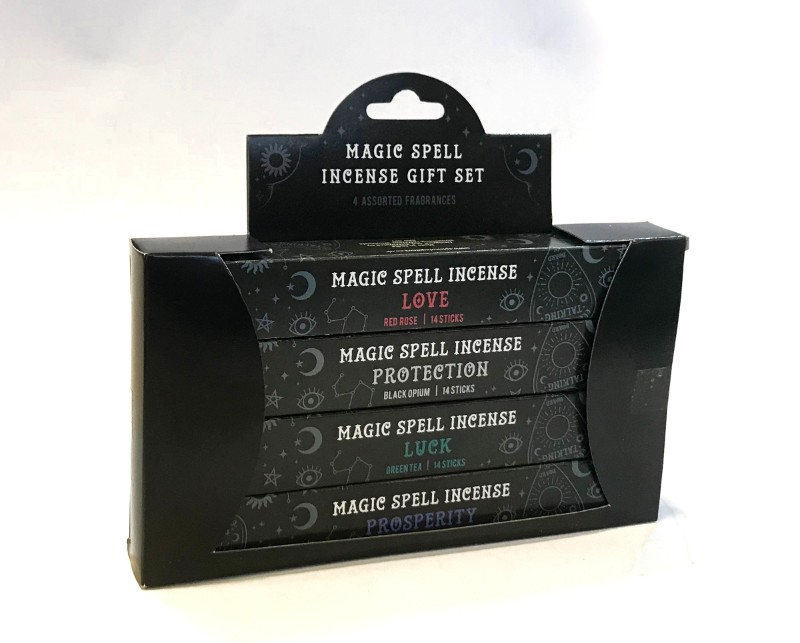 Pack of 4 Magic Spell Incense Variety in Hang Sell Gift Pack