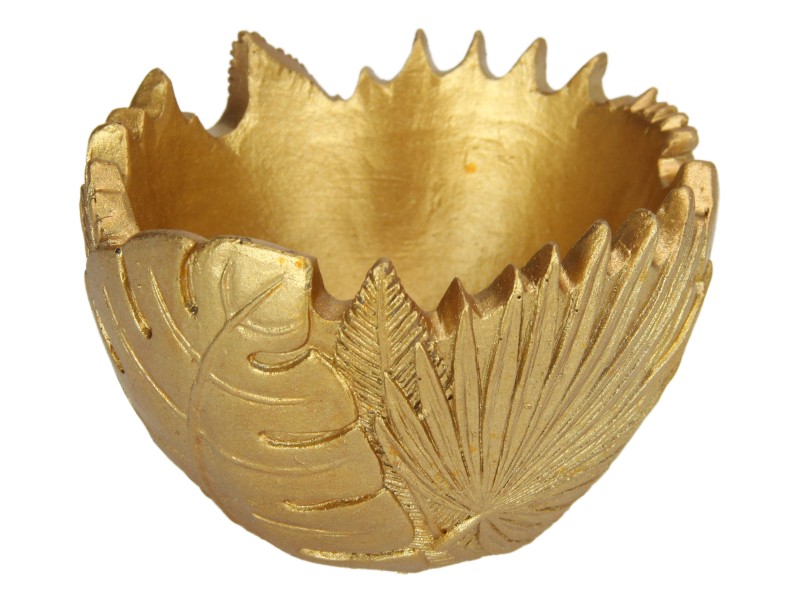 Gold Décor Leaf Pot