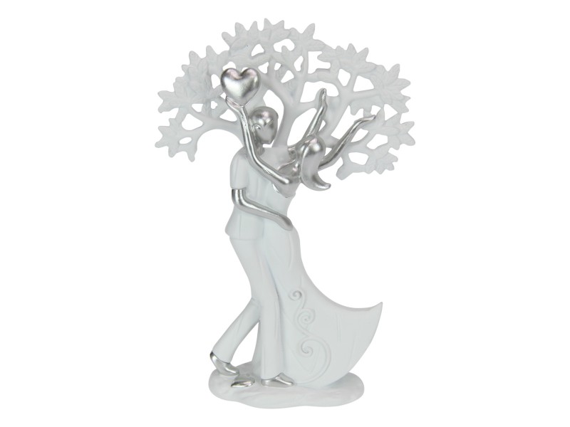 Inspirational Loving Couple with Tree of Life (Silver)