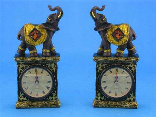 Gold Elephant Clock