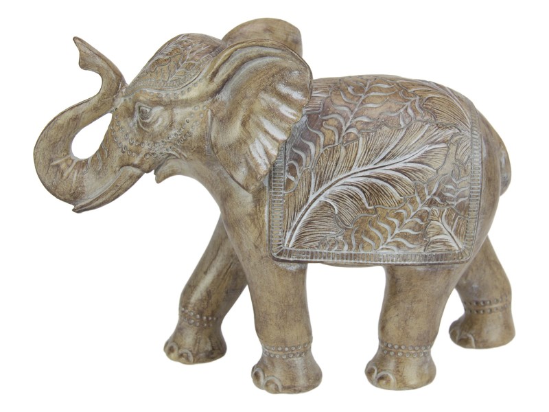 Elephant with Leaf Pattern Design (Large)