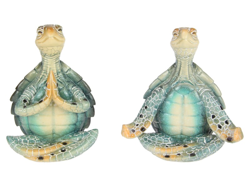 17CM TURTLE IN MEDITATING POSE MARBLE