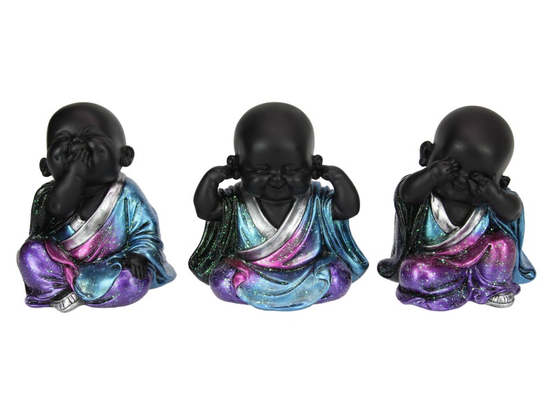 Happy Wise Buddha in Galaxy Robe