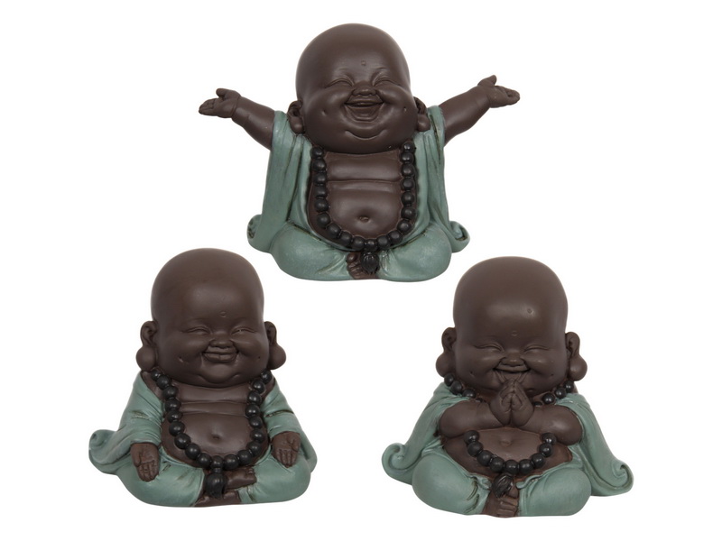 Happy Buddha inTurquoise Robe