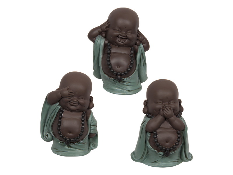 Happy Wise Buddha in Turquoise Robe
