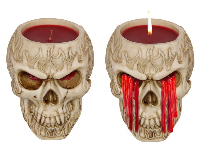 Skull Weeping Blood Candle (Large)