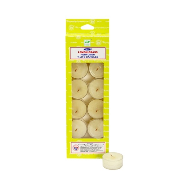 Satya Perfumed Tealight Candles - Lemon Grass (12 Pack)