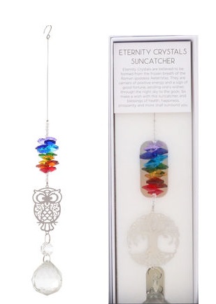 Eternity Chakra Crystals & Owl Suncatcher