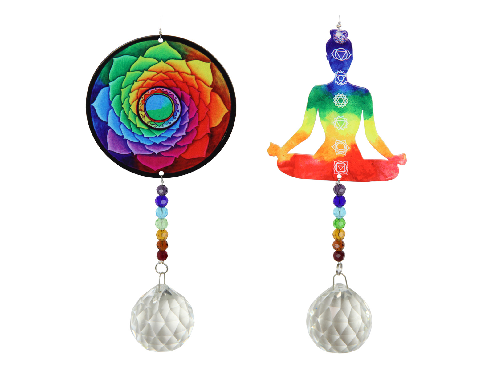 Chakra/Meditation Glass Crystal Suncatcher