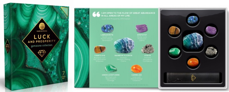 Luck & Prosperity Gemstones Kit in Book Design Gift Box