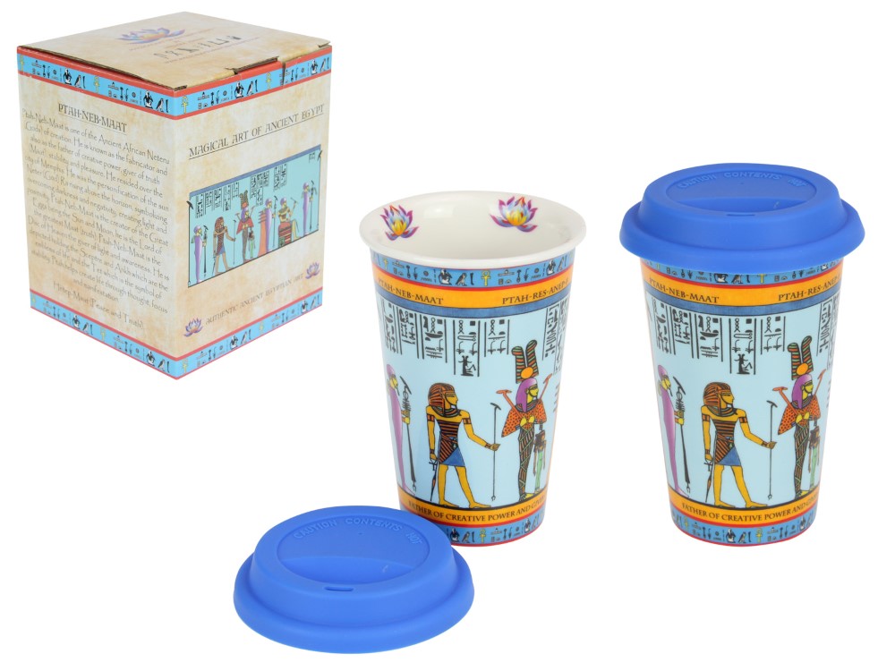 Egyptian Ptah Travel Mug in Gift Box