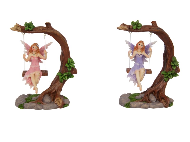 Fairy on Garden Tree Branch Swing