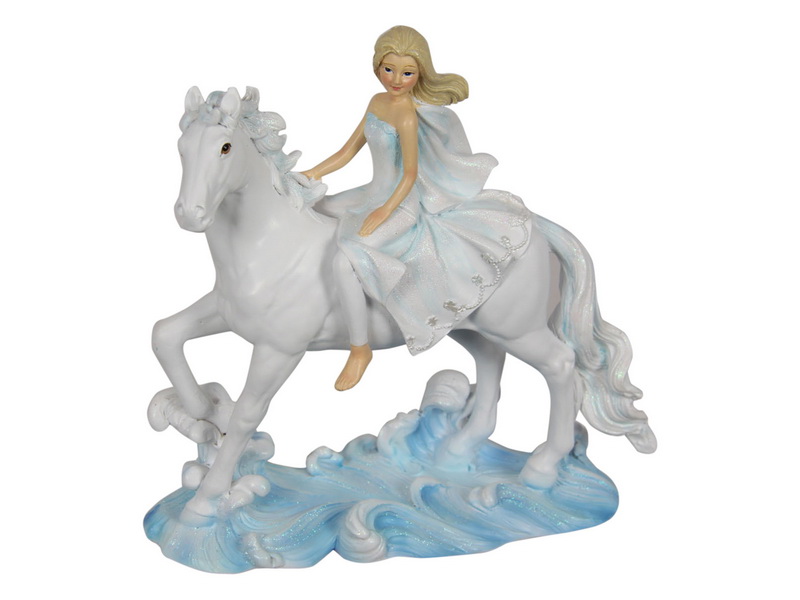 Movie Princess of Ice Riding Horse on Waves