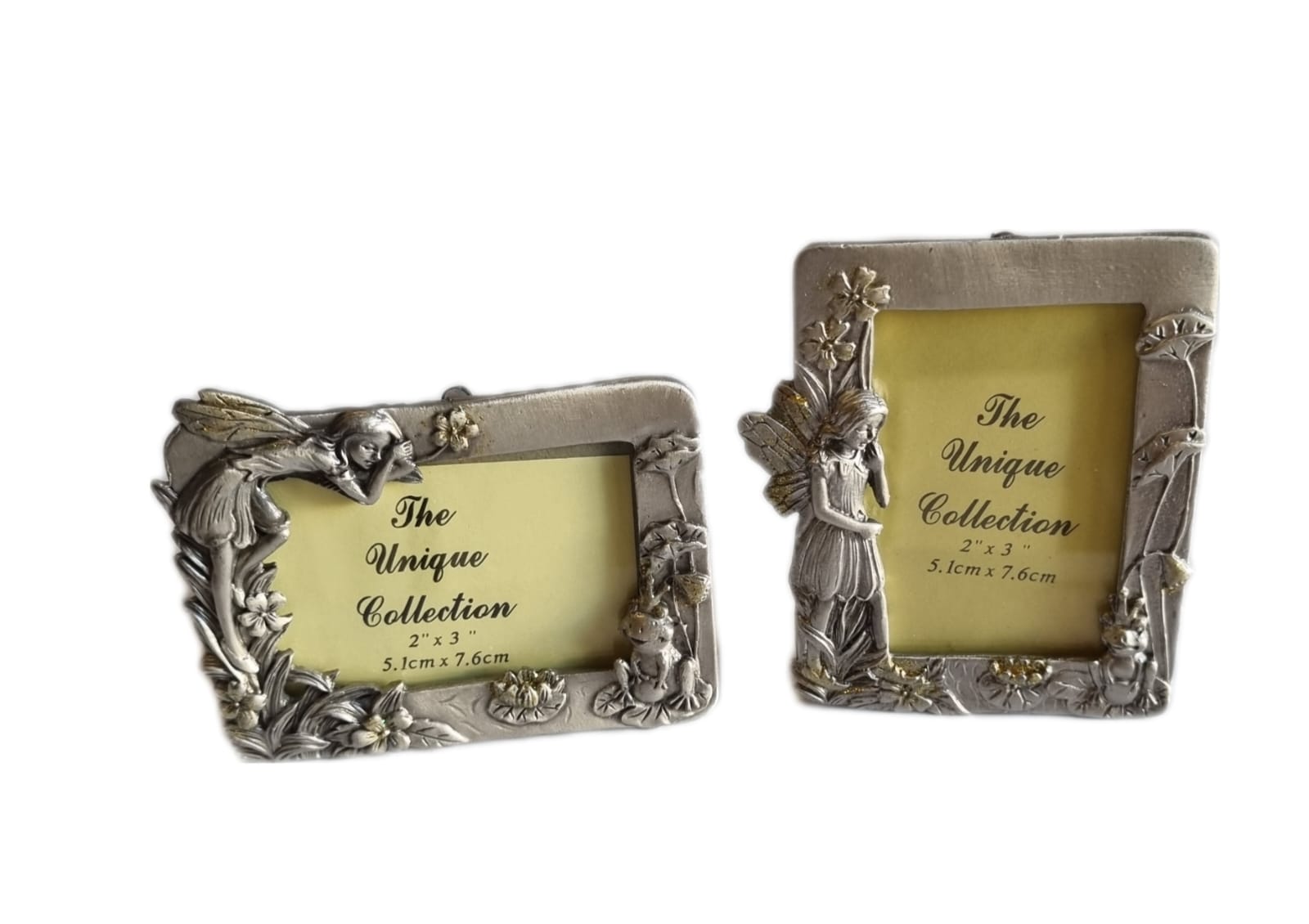 2 ASSORTED PEWTER FAIRY PHOTO FRAME