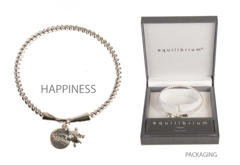 Equilibrium Character Charm Bangle (HAPPINESS)