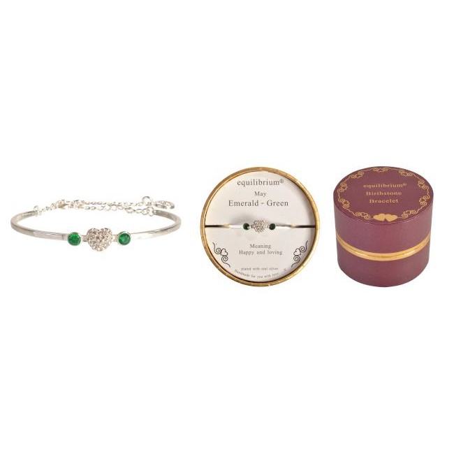 Equilibrium Birthstone Bangle with Diamante's (MAY)
