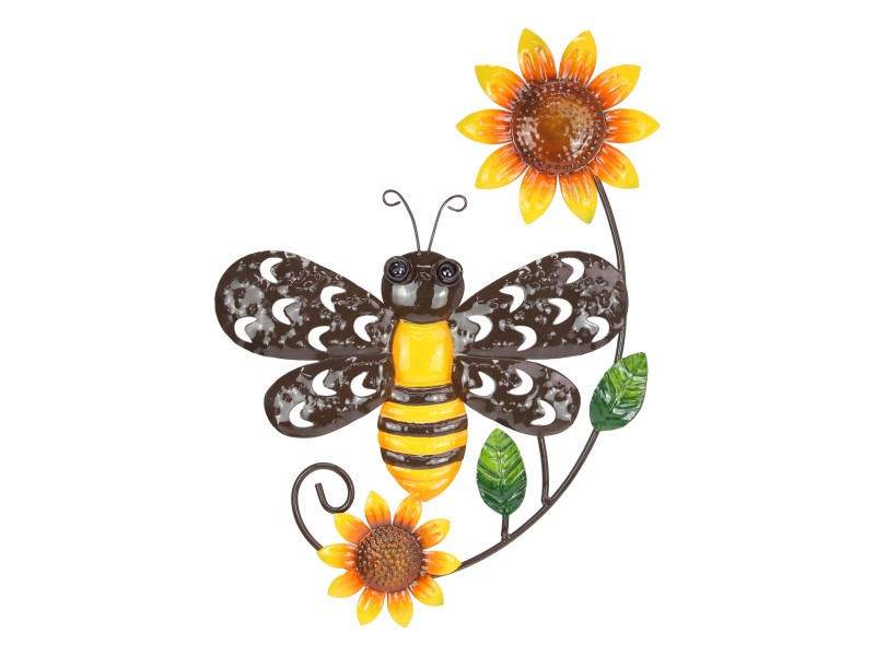Metal Bee & Sunflower Wall Art