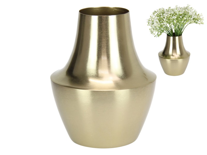 Metal Gold Matte Design Decor Vase