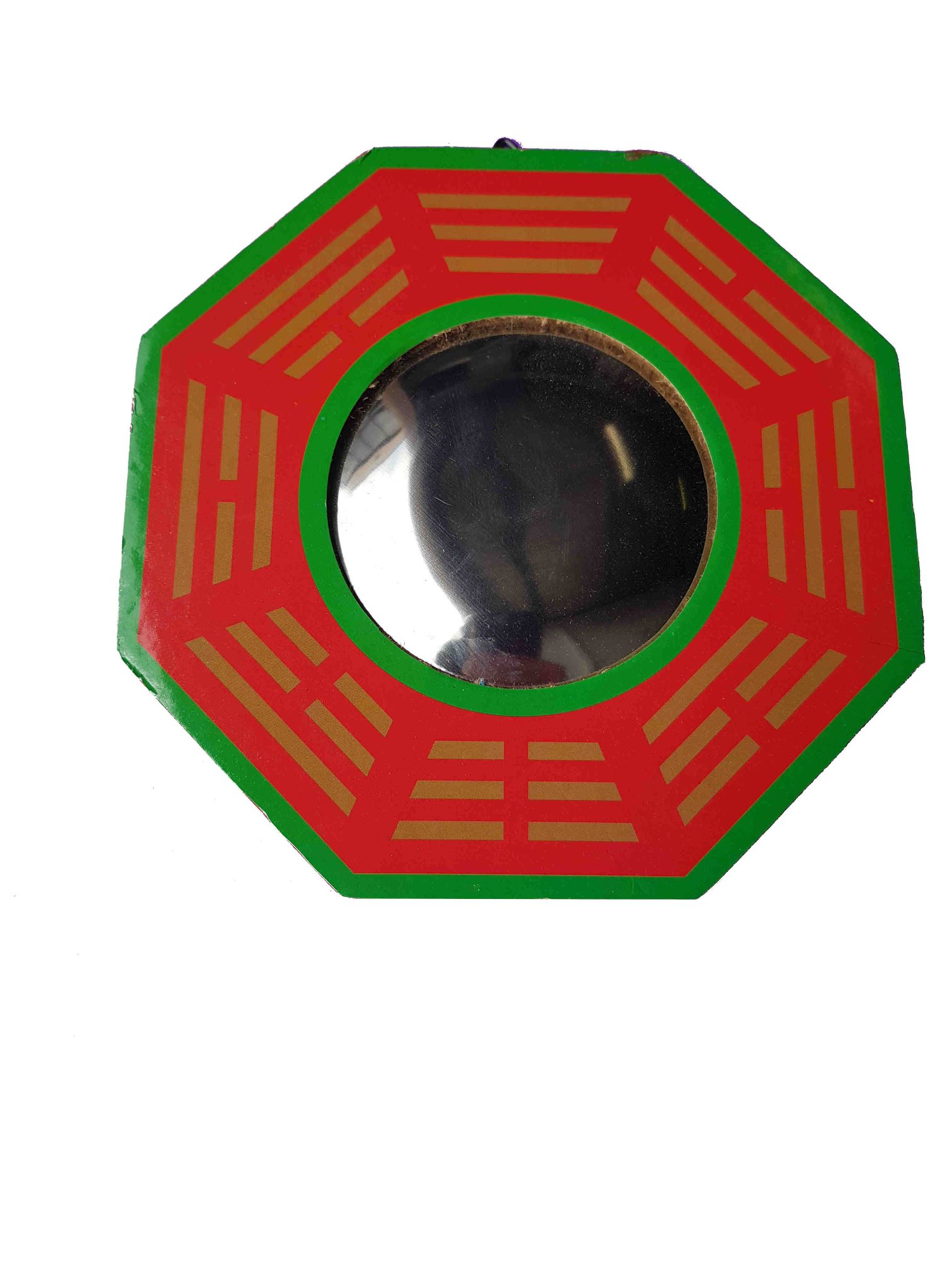 6" Feng Shui Bagua Mirror (Red)