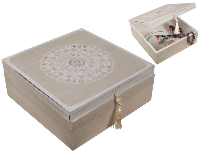 BoHo/Mandala Design Box with Tassel