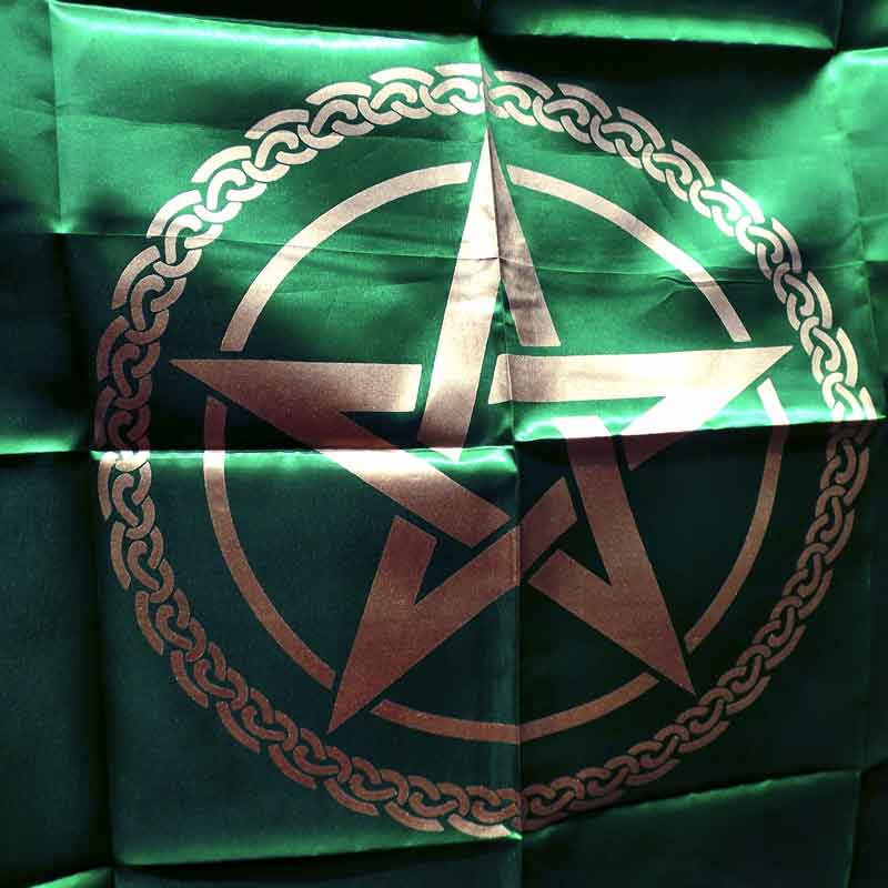 Pentagram Altar Cloth (Green)