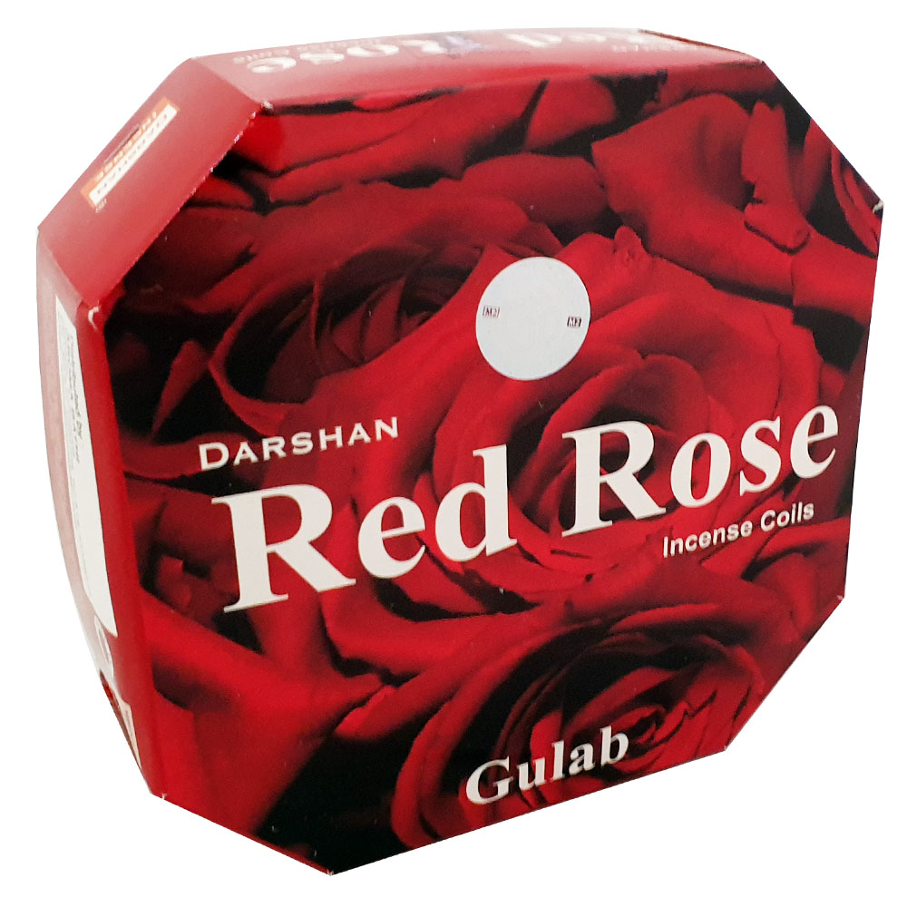 Darshan Red Rose Incense (Coil)