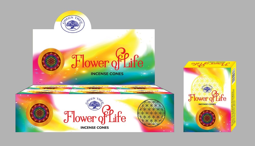 Green Tree Flower of Life Incense (Cone)