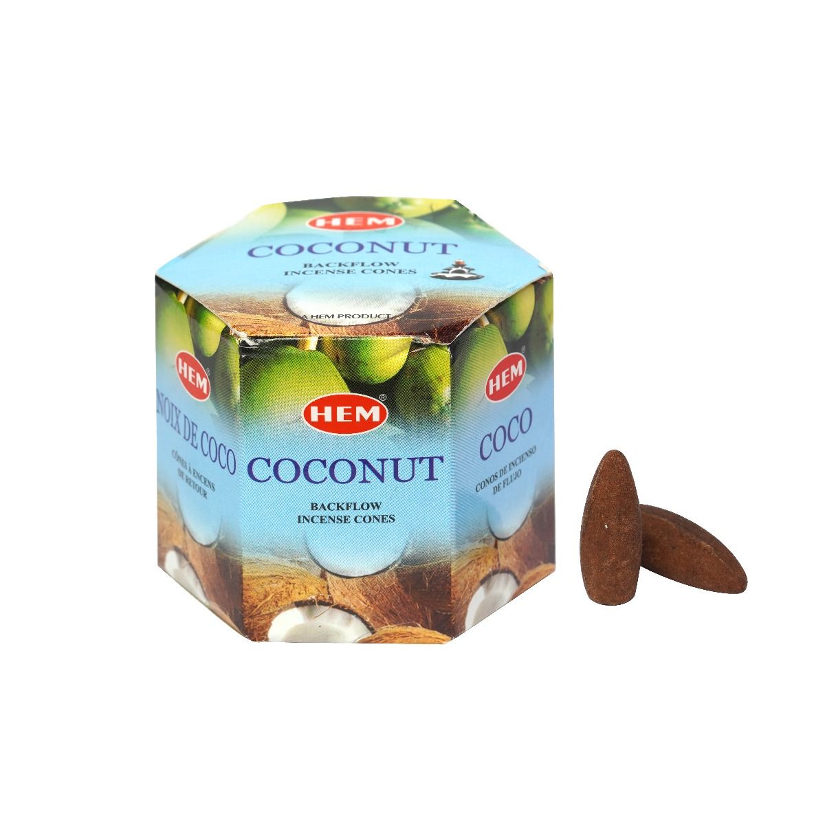 Hem Coconut Backflow Cones in Box