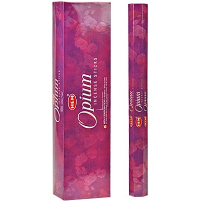 HEM Opium Incense Sticks - Box Of 6 Tubes (120 Sticks) For Meditation & Spiritual Practices