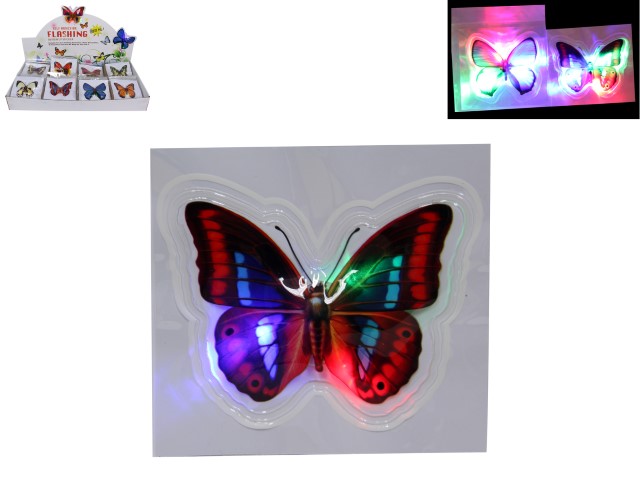Flashing LED Butterfly Sticker