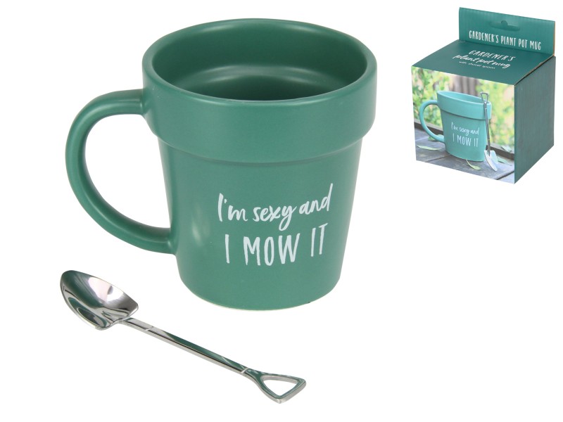 "Im Sexy & I Mow It" Mug & Shovel Spoon Gift Set