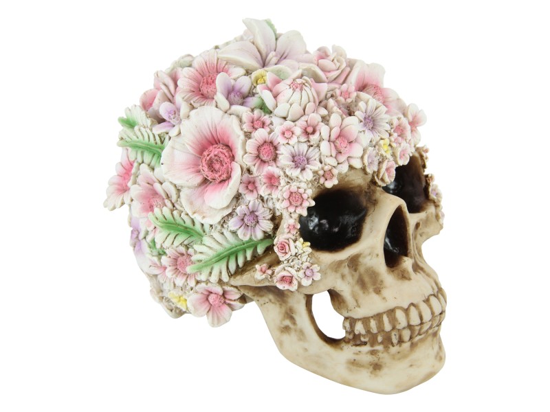 Skull with Floral Finish
