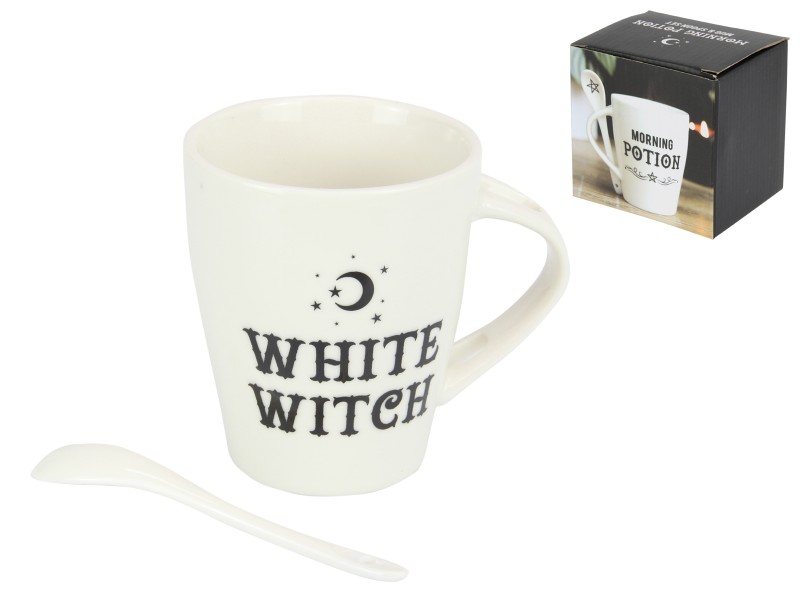 White Witch Mug & Spoon Gift Set
