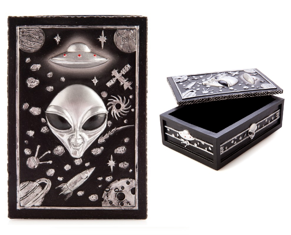 Antique Black Alien Tarot Box
