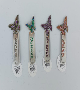 BMBUT 13CM BFLY BOOKMARKS STND