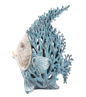 27cm Fish with White Coral Décor