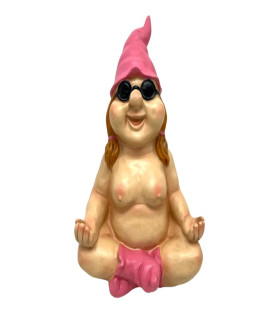29cm Sitting Naked Yoga Gnome Female