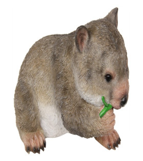 29cm Wombat Eating Leaves