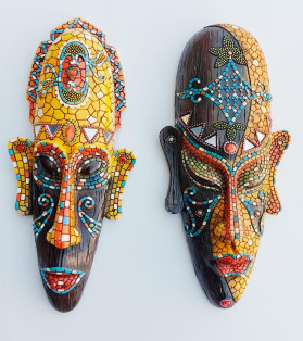Mosaic African Mask Medium 35cm