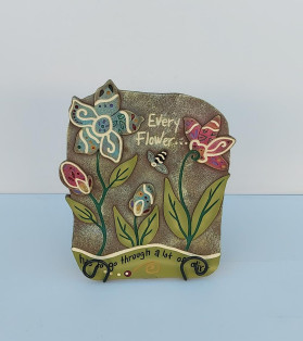 Every Flower Garden Plaque With Stand 28Cm