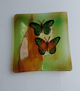 Glasss Butterfly Dish