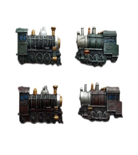Steam Train Magnet 6 Asst