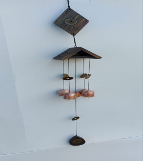 Roof Top  With Coins Copper Bell Chime
