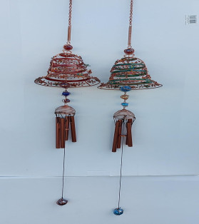 Copper Bell Wind Chime 2 Asst