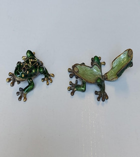5cm Gemstone Frog Pewter Box
