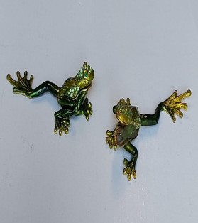 9cm Gemstone Frog Pewter Jewelry Box